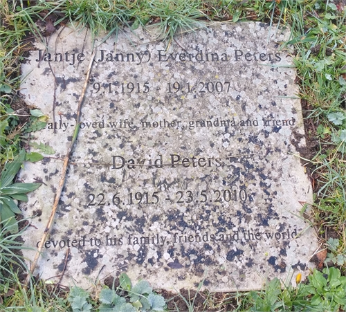 Photo of the grave of DAVID PETERS