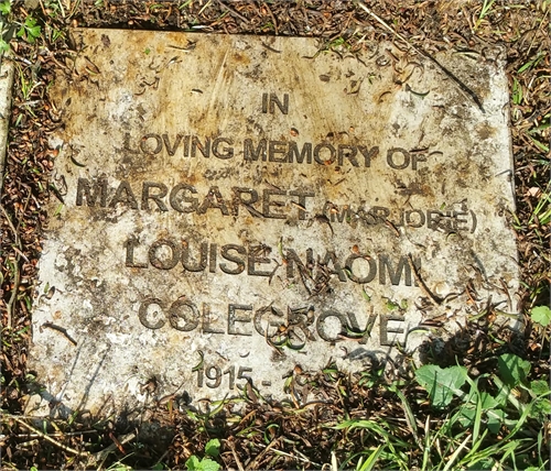 Photo of the grave of (MARJORIE) MARGARET NAOMI LOUISE COLEGROVE (née LUCE)