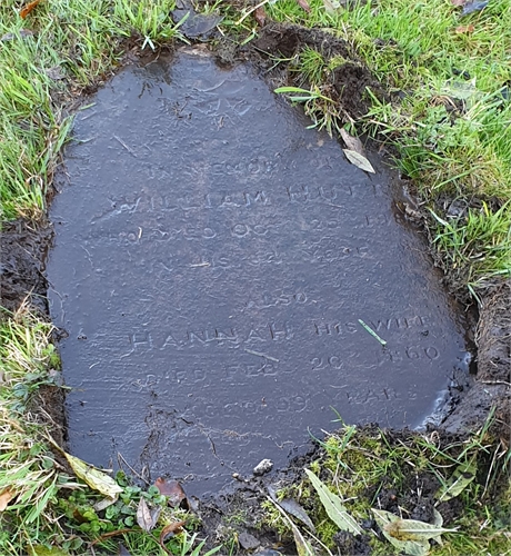 Photo of the grave of HANNAH HUTT