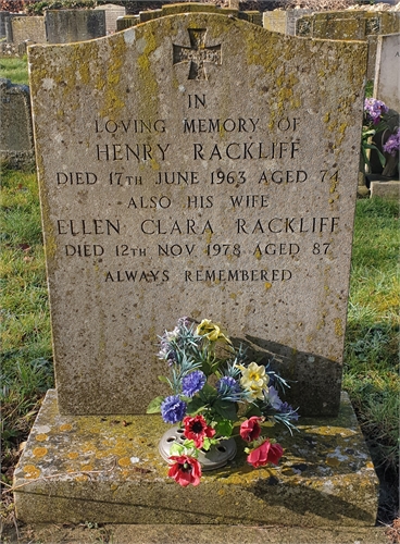 Photo of the grave of ELLEN CLARA RACKLIFF (née SPURRETT)