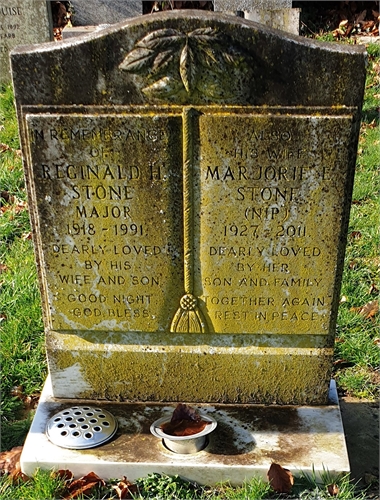 Photo of the grave of (NIP) MARJORIE E. STONE (née PRESTON)