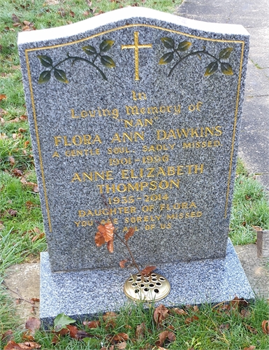 Photo of the grave of ANNE ELIZABETH THOMPSON (née DAWKINS)