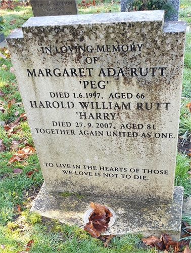 Photo of the grave of (PEG) MARGARET ADA RUTT (née SEARLE)